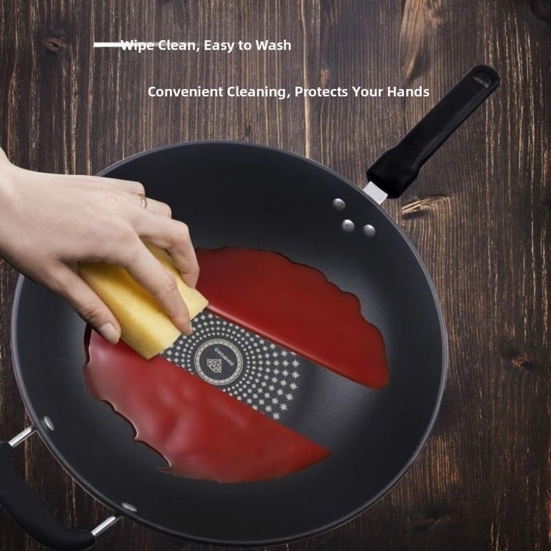 German Diamond Nonstick Wok Frying Pan 34CM Even Heat Induction Gas Stove Compatible - Image 4