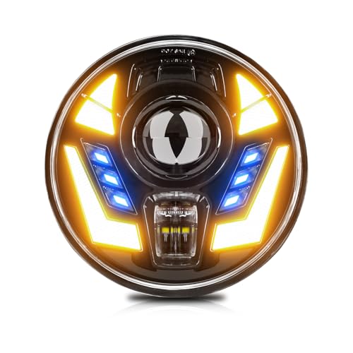 DriSentri 7 Inch Round LED Light 1pc DC1224V 7 Inch 220W 6000K3500K DOT Approved HiLo Beam DRL Round LED Light Fit for Jeep Wrangler JKTJLJMotorcycles - Image 1