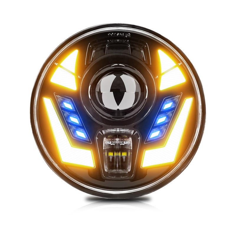 DriSentri 7 Inch Round LED Light 1pc DC1224V 7 Inch 220W 6000K3500K DOT Approved HiLo Beam DRL Round LED Light Fit for Jeep Wrangler JKTJLJMotorcycles - Image 2