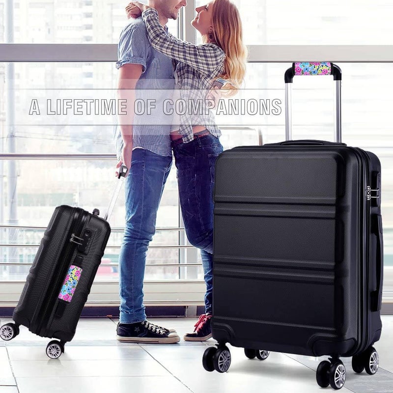 Careteilly Neoprene Luggage Handle Wrap Fluorescent Colors Luggage Identifiers/Tags/Marker (Flower) - Image 5