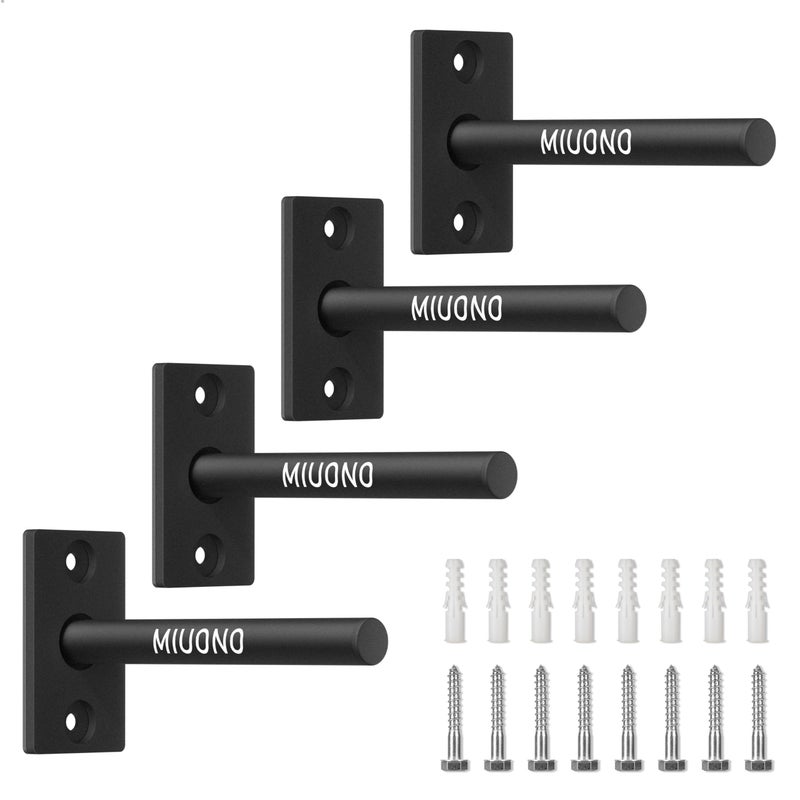 MIUONO Weight Plate Rack Wall Mount Weight Plate Holder for 1 Plates 4 Pack Weight Storage Racks Home Gym Organizer - Image 2