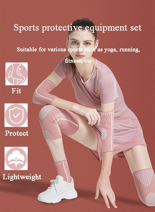 NIBEMINENT 5-Piece Sports Protector Professional Knee Wrist Palm and Ankle Women's Sports Equipment Set For Running, Exercise - Image 2