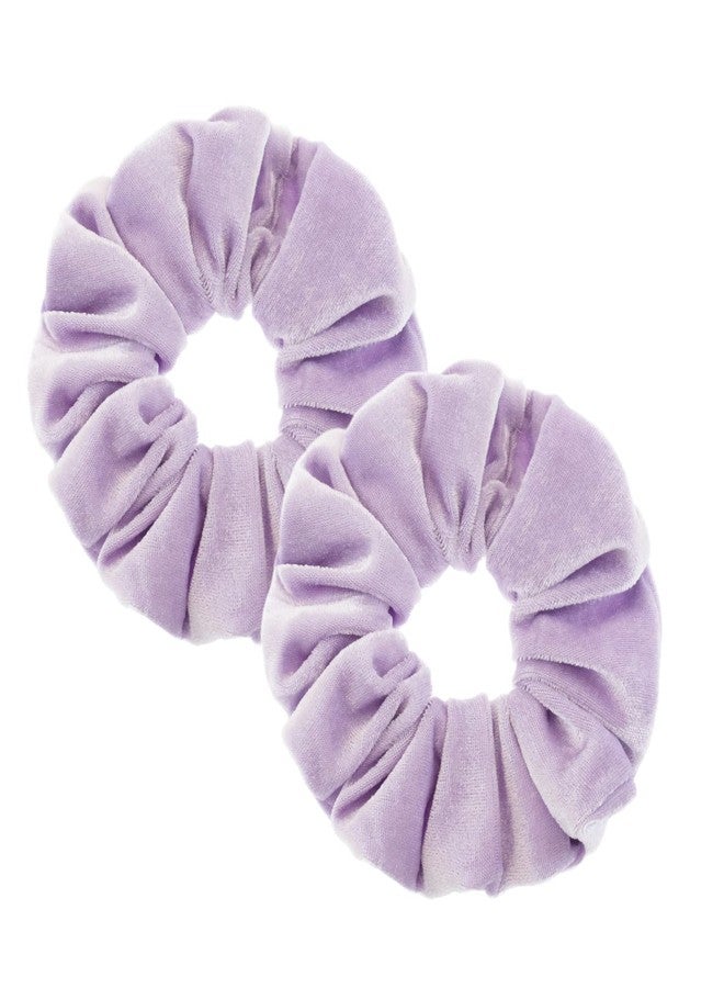 PIDOUDOU 2 Pcs Large Size Light Purple Scrunchies for Women Hair Elastic Bands - Image 1