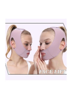 Generic Facial Lifting Belt Sleep Bandage Face Lift Band Soothing Comfy Double Chin Reducing Device with Thin Female Shaper Reusable Breathable and Comfortable V Line Mask Purple  - Image 2