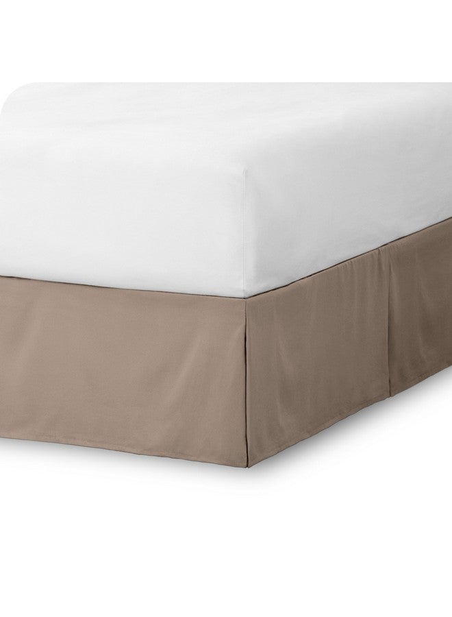 Bare Home Bare Home Queen Bed Skirt - 15-Inch Tailored Drop Easy Fit - Bed Skirt for Beds - Center & Corner Pleats (Queen, Taupe) - Image 1