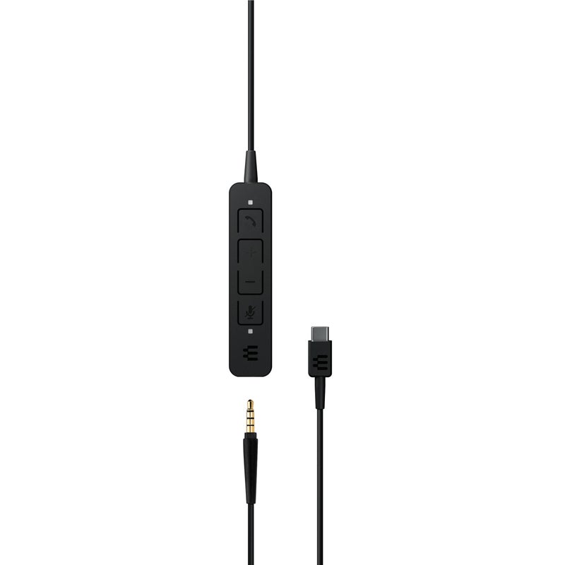 EPOS Adapt 165 USB-C II - Wired, Double-Sided Headset - 3.5mm Jack and USB-C Connectivity - UC Optimized - Superior Stereo Sound - Enhanced Comfort - Call Control - Black - Image 3