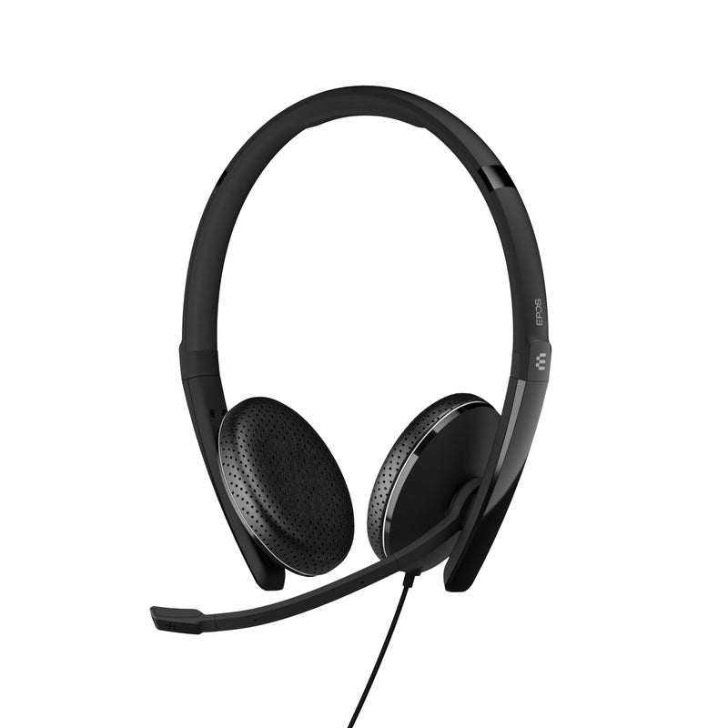 EPOS Adapt 165 USB-C II - Wired, Double-Sided Headset - 3.5mm Jack and USB-C Connectivity - UC Optimized - Superior Stereo Sound - Enhanced Comfort - Call Control - Black - Image 1