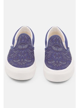 VANS Women Classic Slip On Casual Shoes, Navy Blue Combo  - Image 2