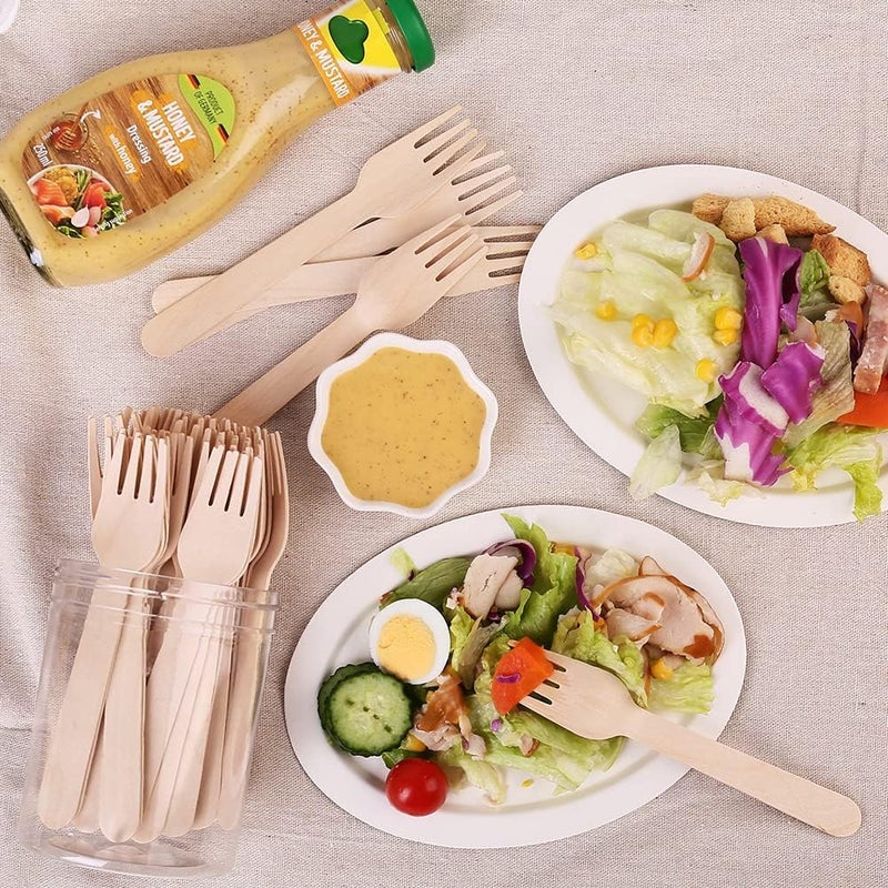 V4L Disposable Wooden Fork Pack of 500 - Image 5