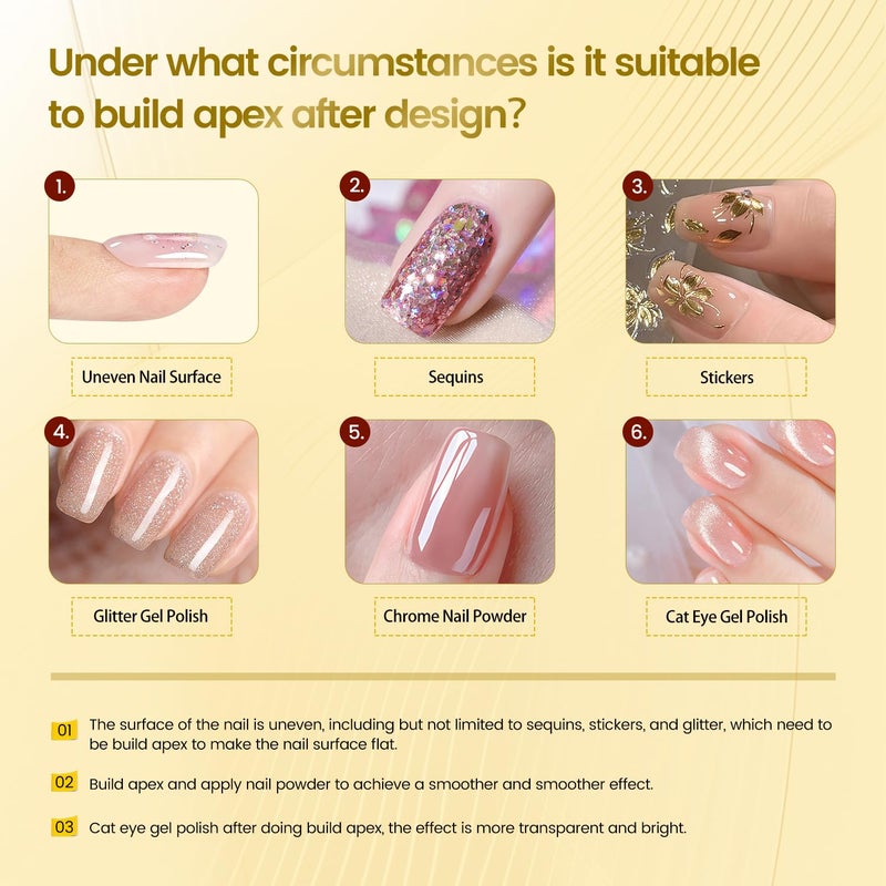 JODSONE Crystal Builder Top Coat Gel â€“ 16.5ml No Wipe Clear Top Coat for Gel Nail Polish, Ultra Transparent for Glossy Finish or Overlay Structure, U V/LED Curing Needed - Image 4
