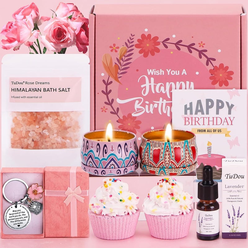 Birthday Pamper Gifts for Women Happy Birthday Hampers Relaxation Self Care Package for Her Birthday Presents Gift box for Women Best Friends Mum Sister Auntie Wife Ladies Birthday Box Gift Ideas