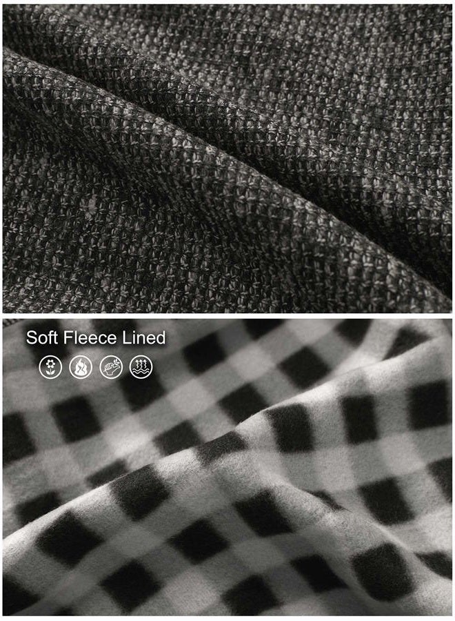 Gioberti Boy's Knitted Full Zip Cardigan Sweater with Soft Brushed Flannel Lining, Melange Charcoal, 6 - Image 5