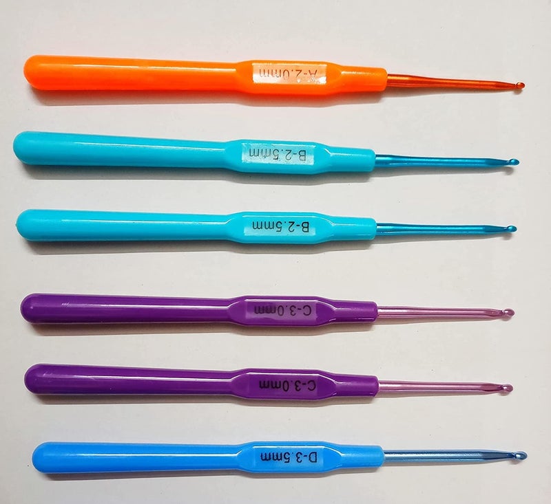 SKINPLUS Craft Present Set of 12pcs Multicolor Aluminium Crochet Hook Knitting Needle Set for Sewing Craft Yarn Sweater Woolen Cloth Size from 20mm to 50mm - Image 3