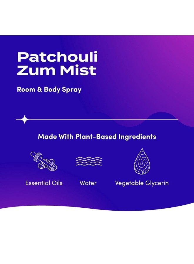 زم بخاخ الجسم والغرفة Zum Indigo Wild Mist - بخاخ الزيوت العطرية الأساسية - بخاخ الجسم الطبيعي ورذاذ الغرفة - برائحة الباتشولي - 4 أونصة سائلة - Image 2