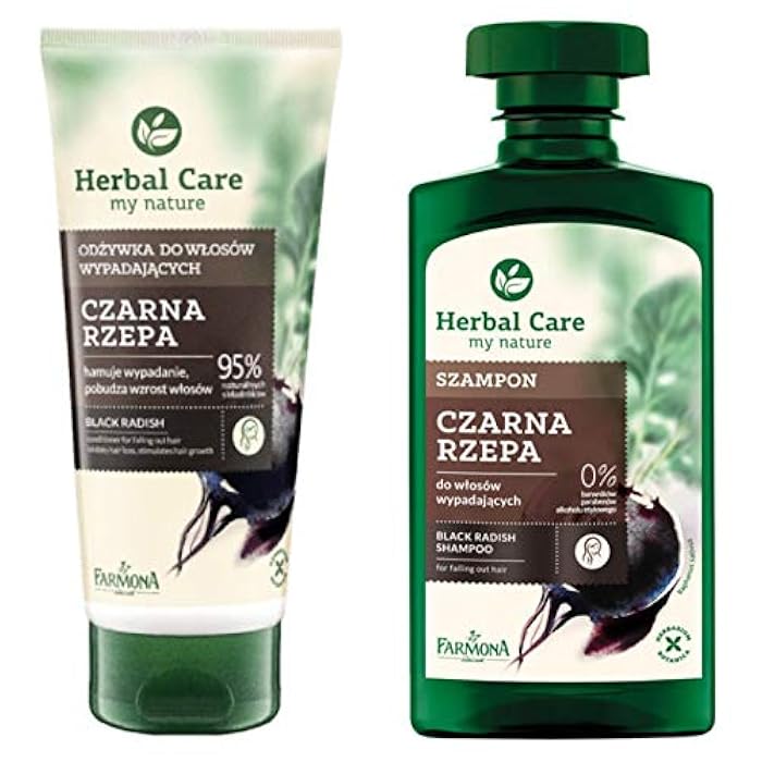FARMONA Herbal Care: BLACK RADISH Shampoo (330 ml) & BLACK RADISH conditioner (200 ml) - for falling out hair. Product from Poland. - Image 1