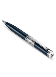 POLICE Meiryo Blue Stainless Steel Textured Pen with Silver Trims and Blue Ink  - Image 2