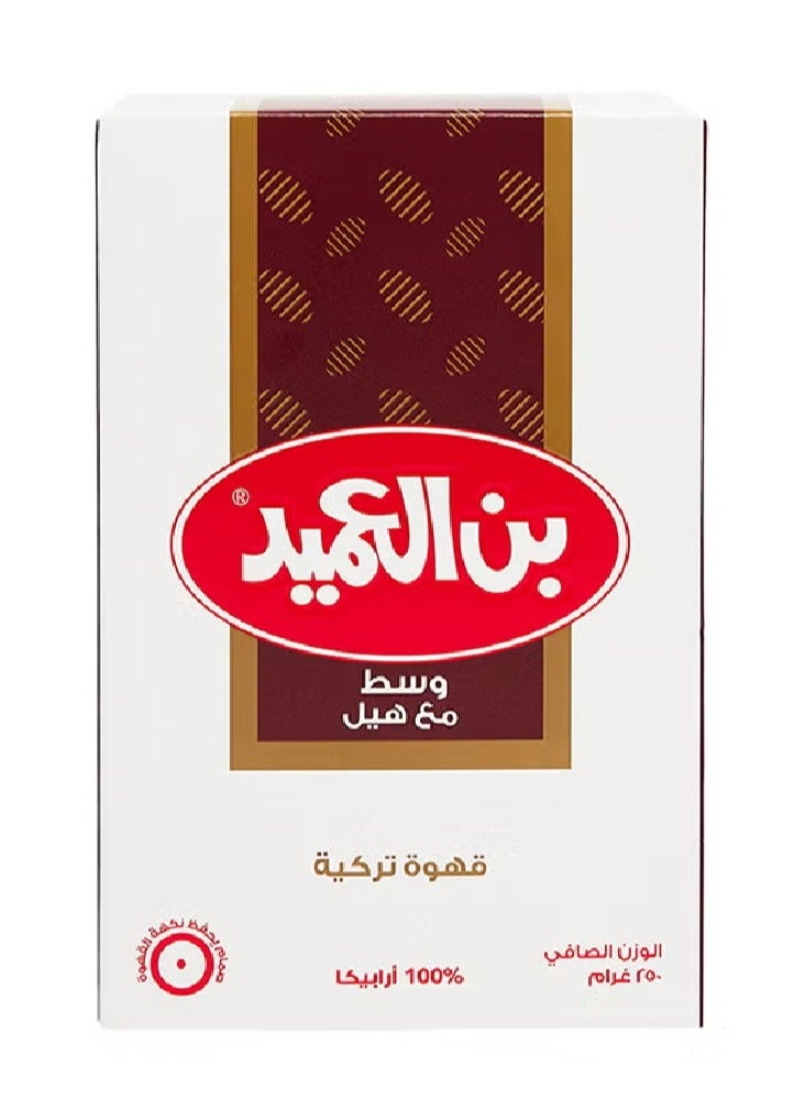العميد قهوة تركية وسط مع هيل 250 جرام - Image 1