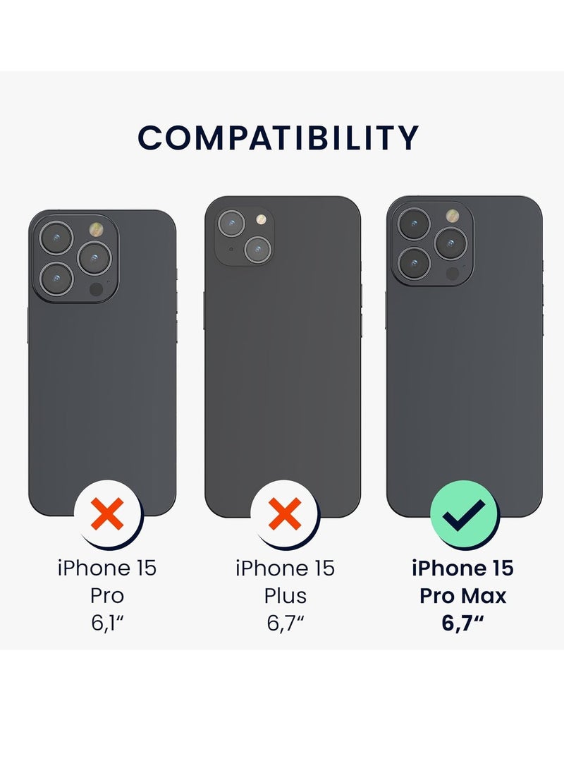 Raxoom 5-in-1 Clear Case Set for iPhone 15 Pro Max â€“ Transparent Design with Screen & Camera Protectors Included - Image 2