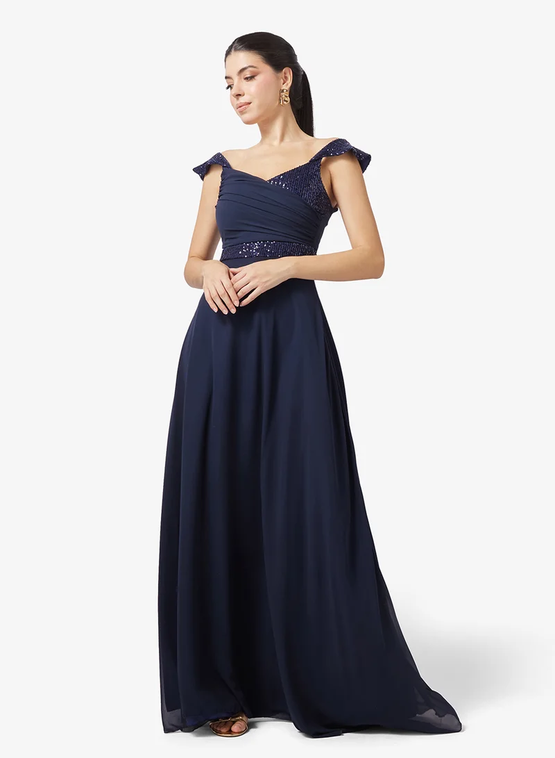 Off Shoulder Embellished Dress