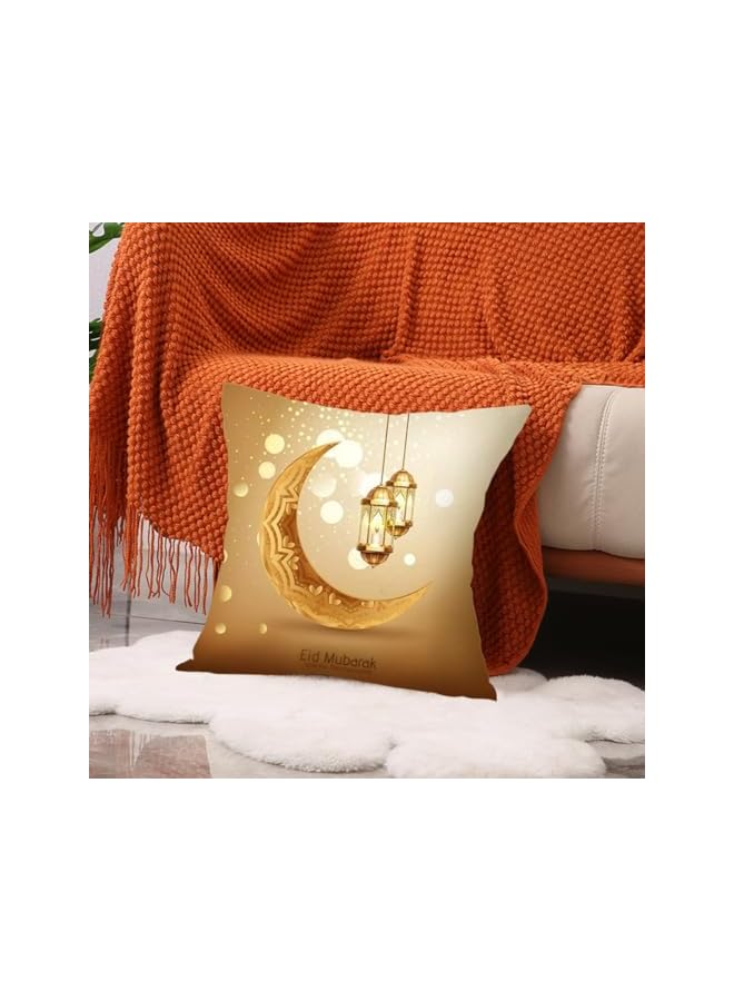The Bros 20x20 Inch Ramadan Pillow Covers Set of 4, Eid Cushion Cover Set Moon Lantern Decorations Home Pillow,Ramadan Decorations Bed Couch Sofa Pillow Car Chair Pillow - Image 5