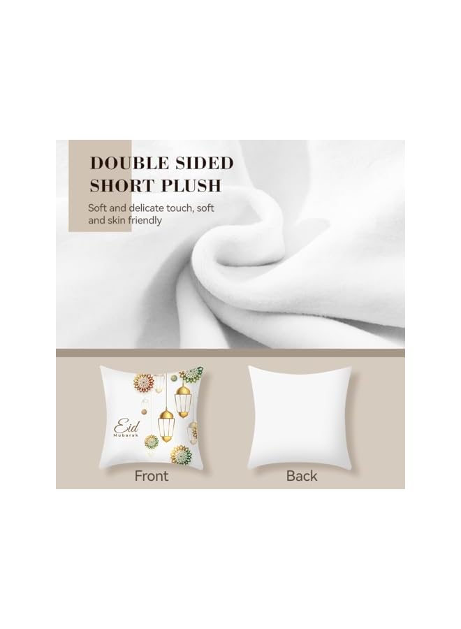 The Bros 20x20 Inch Ramadan Pillow Covers Set of 4, Eid Cushion Cover Set Moon Lantern Decorations Home Pillow,Ramadan Decorations Bed Couch Sofa Pillow Car Chair Pillow - Image 3