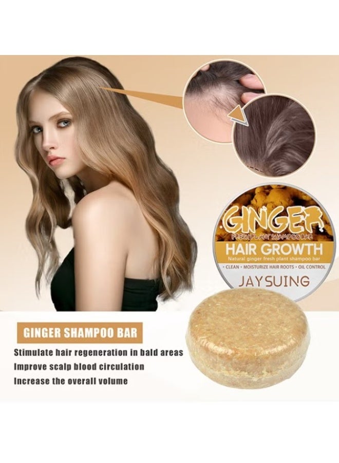 Jay Suing Ginger Hair Growth Shampoo Bar – Natural Herbal Strengthening Cleanser for Stronger, Fuller Hair - Image 3