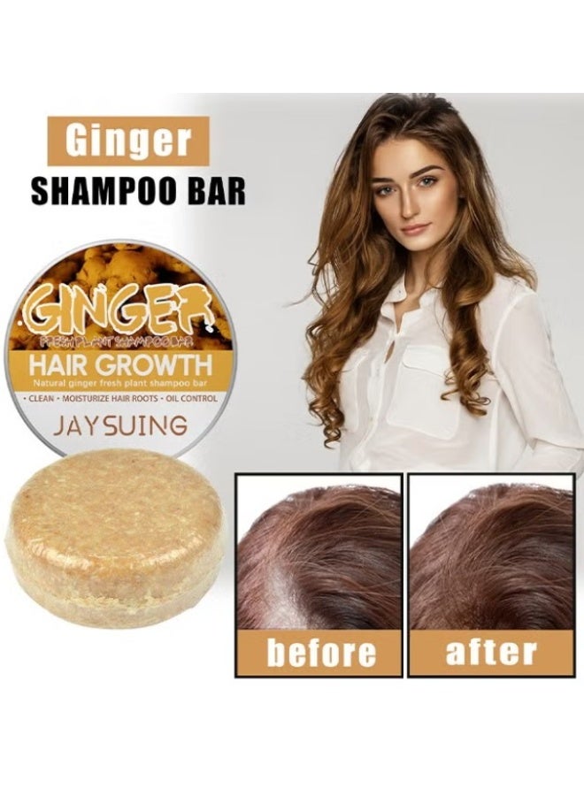 Jay Suing Ginger Hair Growth Shampoo Bar – Natural Herbal Strengthening Cleanser for Stronger, Fuller Hair - Image 2