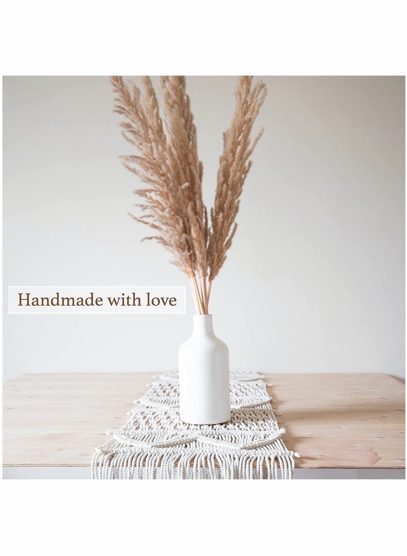 الأزرق جي دبليو Macrame Table Runner Woven Wedding Decor - Image 5