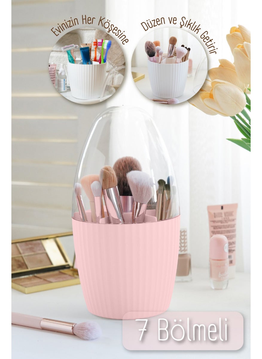 7-Compartment Make-up Organizer with Bell Jar Cover, Pink - pzsku/ZF6AB3826109928A7E2ACZ/45/_/1726148278/d439b911-6496-43aa-a6b6-4427faeebeb6