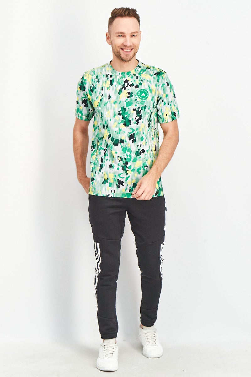 Adidas Women Sportswear Fit Short Sleeve Running T-Shirt, Green Combo - Image 3