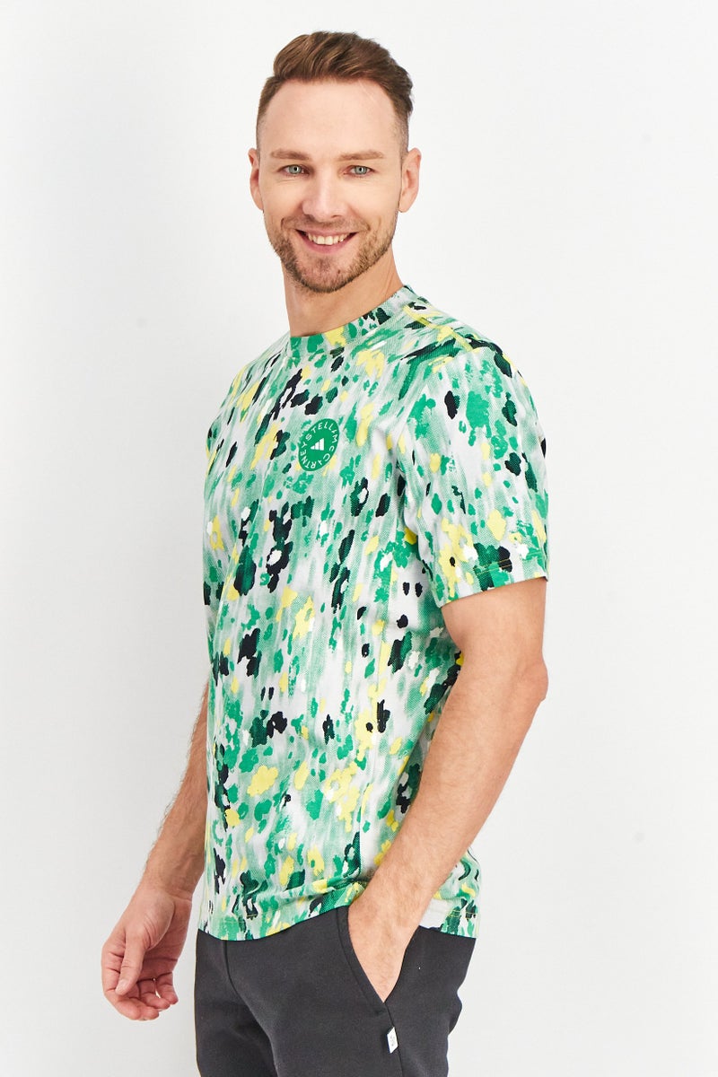 Adidas Women Sportswear Fit Short Sleeve Running T-Shirt, Green Combo - Image 4