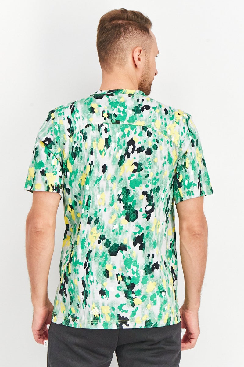 Adidas Women Sportswear Fit Short Sleeve Running T-Shirt, Green Combo - Image 2