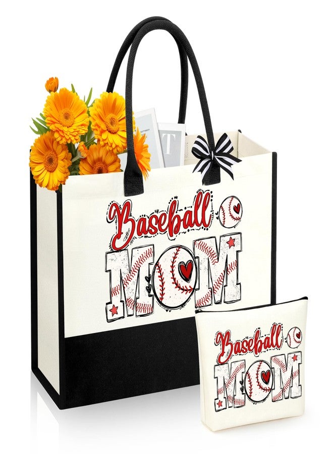SiplyHaven Baseball Mom Gifts Tote Bags for Women Baseball Mom Essentials Bag Birthday Thanksgiving Christmas Gifts for Mama - Image 1