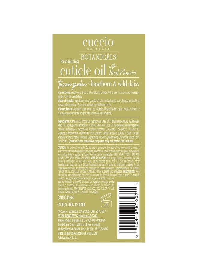 Cuccio Naturale Italian Garden Collection Revitalizing Cuticle Oil - Tuscan Garden with Hawthorn & Wild Daisy - Hydrating and Nourishing Cuticle Oil for Stronger, Healthier Nails - 2.1 oz - Image 4