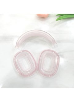Applicable To Apple Air Pods Max Bluetooth Wireless Headset Transparent Soft Shell Headset Transparent Protective Cover-Color:Ear Beam Inner Ear Mask Pink-Model:Air Pods Max Naked