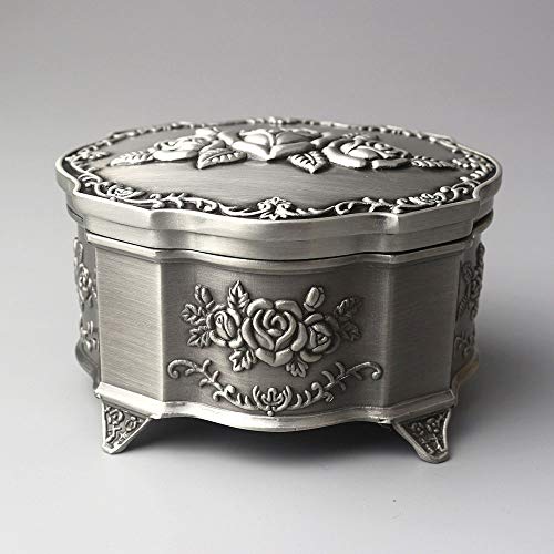 ROSIKING Emboss Alloy Metal Music Box Wind Up Antique Jewelry Musical Boxes Christmas Birthday Valentine's Day Gifts Plays Anastasia-Once Upon a December - Image 4