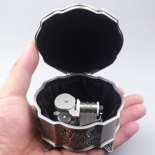 ROSIKING Emboss Alloy Metal Music Box Wind Up Antique Jewelry Musical Boxes Christmas Birthday Valentine's Day Gifts Plays Anastasia-Once Upon a December - Image 3