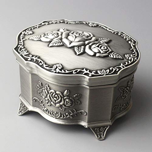 ROSIKING Emboss Alloy Metal Music Box Wind Up Antique Jewelry Musical Boxes Christmas Birthday Valentine's Day Gifts Plays Anastasia-Once Upon a December - Image 5