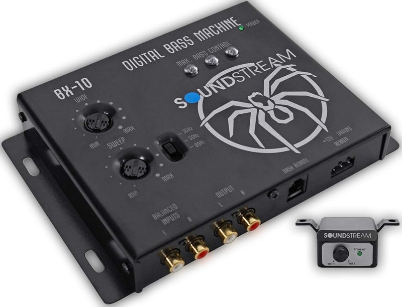 Soundstream BX10 Digital Bass Processor and Reconstruction Bass Enhancer Digital Bass Machine for Cars ATV UTV Motorcycles BX Car Audio Sound Booster