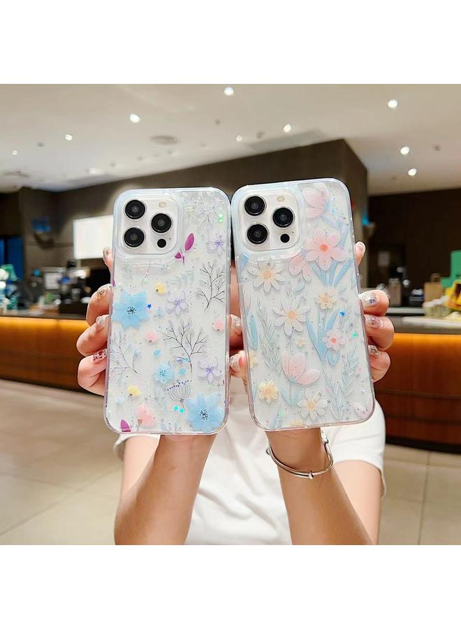 S-TOP Case For iPhone XR Fresh Small Floral Epoxy TPU Phone Case - Image 4