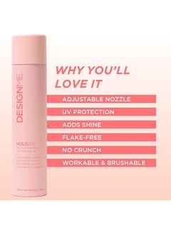 Design.ME Hold.Me Threeway Hairspray By Designme ; Hairspray With Light Medium & High Hold Options ; Extra Hold Hair Spray With Thermal Protectors & Vitamin B5 ; Scented Hair Setting Spray (9.5 Oz)  - Image 4