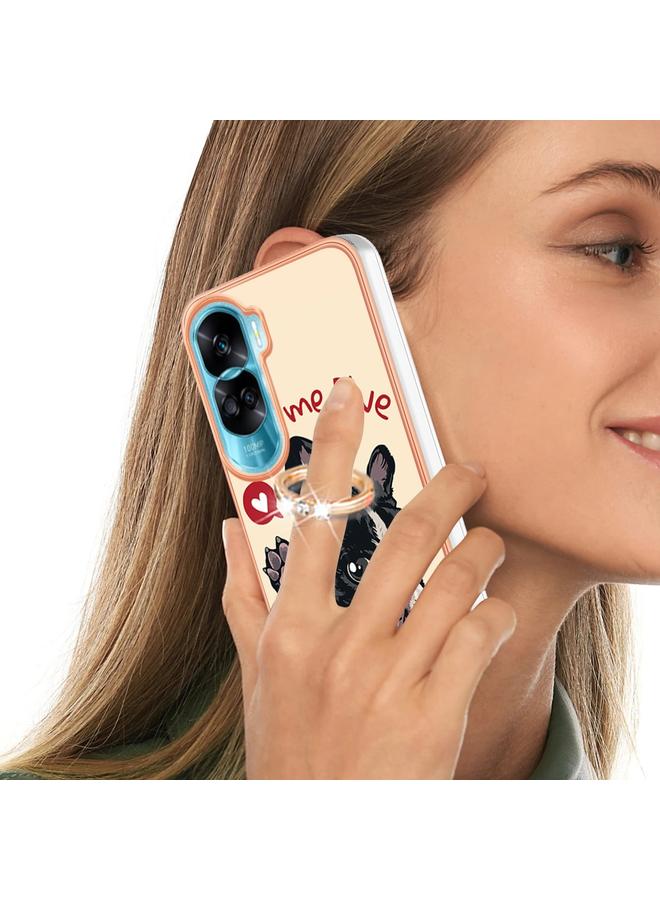 S-TOP Case For Honor 90 Lite 5G Electroplating Dual-side IMD Phone Case with Ring Holder - Image 5