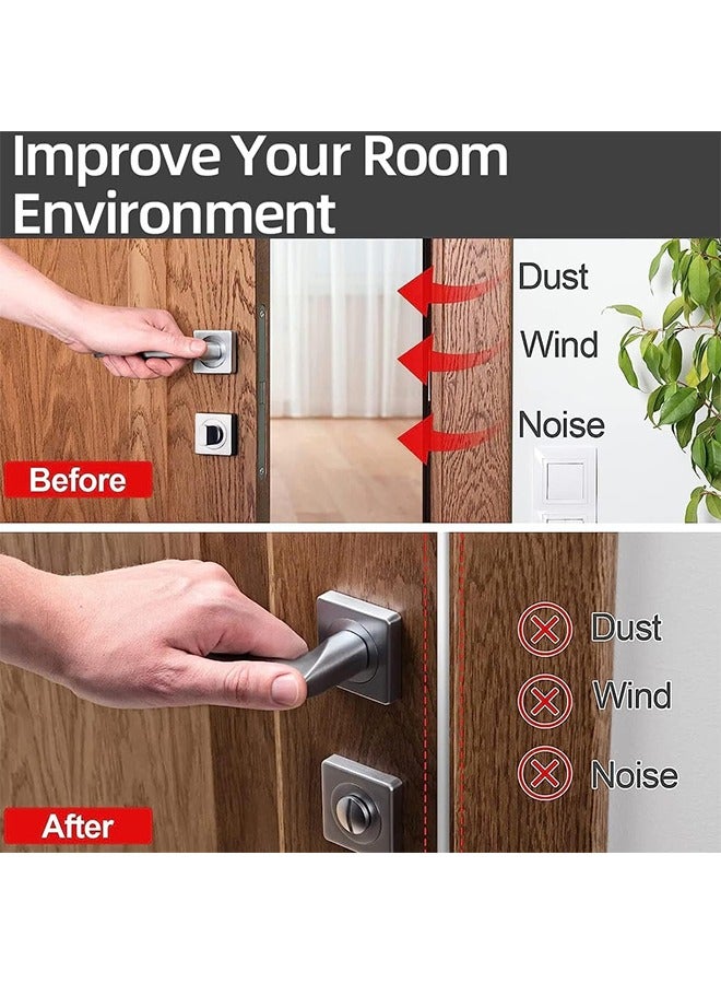 19.7Feet Door Weather Stripping Door Seal Strip,Self-Adhesive Rubber Door Insulation Weather Strip for Window and Door Soundproofing D Shape,Weatherstripping for Door Frame Gap Blocker(Black) - Image 3