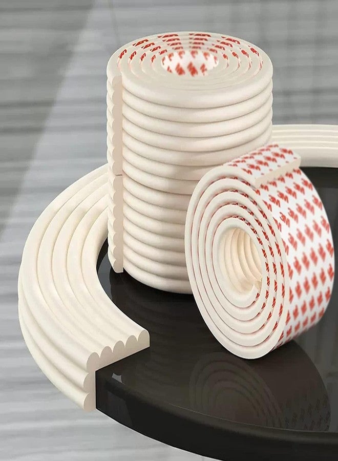 TEKCOOL شريط حماية الطاولة من TEKCOOL بطول مترين، شريط أمان إسفنجي فائق النعومة لحواف الطاولة والمكتب، واقيات زوايا لحماية الأطفال وحواف الطاولة. (لون كريمي - قطعتان) - Image 2