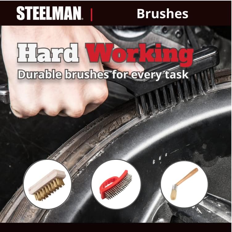 STEELMAN 96517 Euro Lube Angled Tire Brush Wide range compatible material - Image 4
