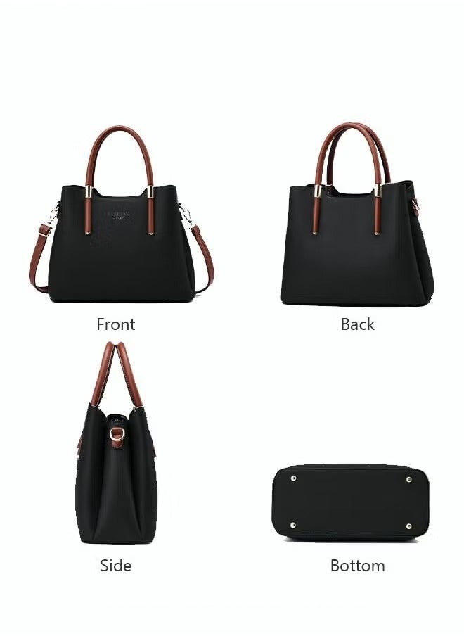 Canway - Retro Elegant Handbag Advanced Leather Unique Chic All-match Large Capacity One Shoulder/Crossbody Messenger Bag for Women/Mother/Girl Friend Gift - Image 1