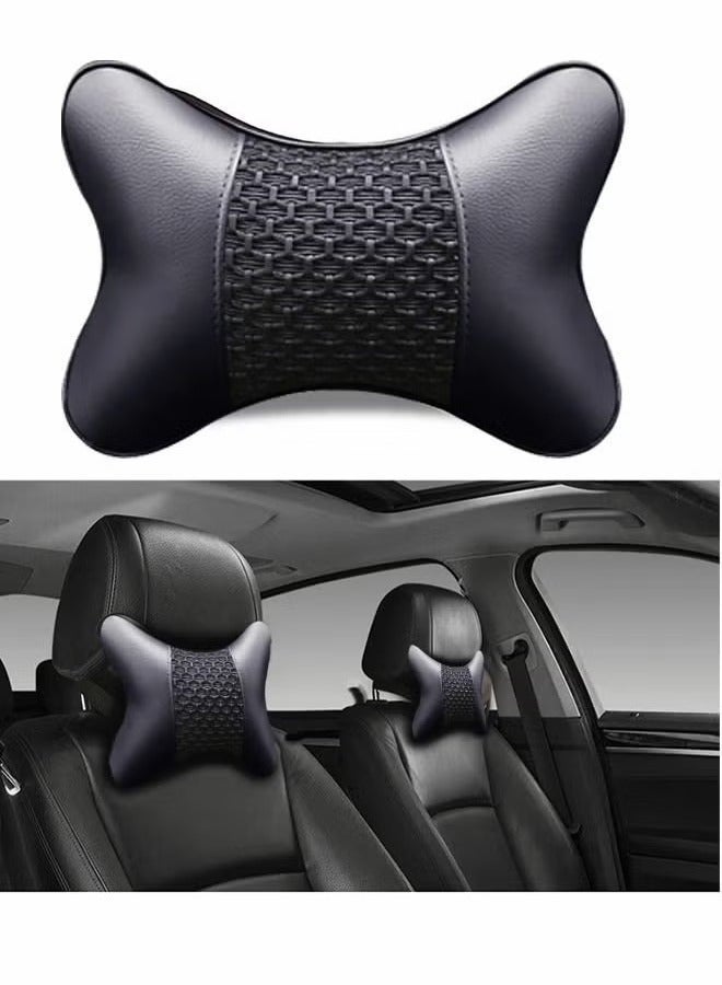 Bukela Car Neck Pillows,Pu Leather 2pieces Pack Headrest Fit for Most Cars,Neck Rest Cushions, Relaxing Neck Support headrests,Automotive Interior - Image 5