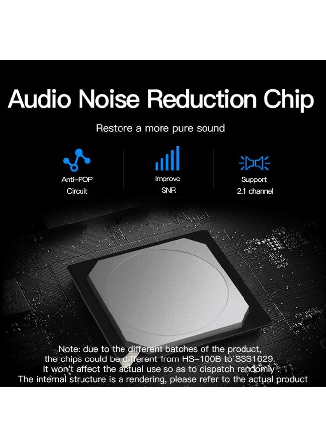 VENTION - VENTION USB External Sound Card Black Metal Type Model # VAB-S17-B - Image 1