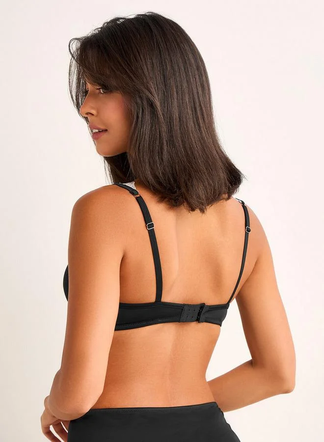 Splash FAV Medium Coverage Seamless Bra Lace Trim Non Wired