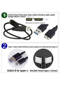Generic 2.5 Inch Transparent Box USB3.0 To SATA External Notebook Mechanical SSD Solid State Reading Protective Case-Capacity:Usb3.0 Transparent White + 30cm Cable  - Image 4
